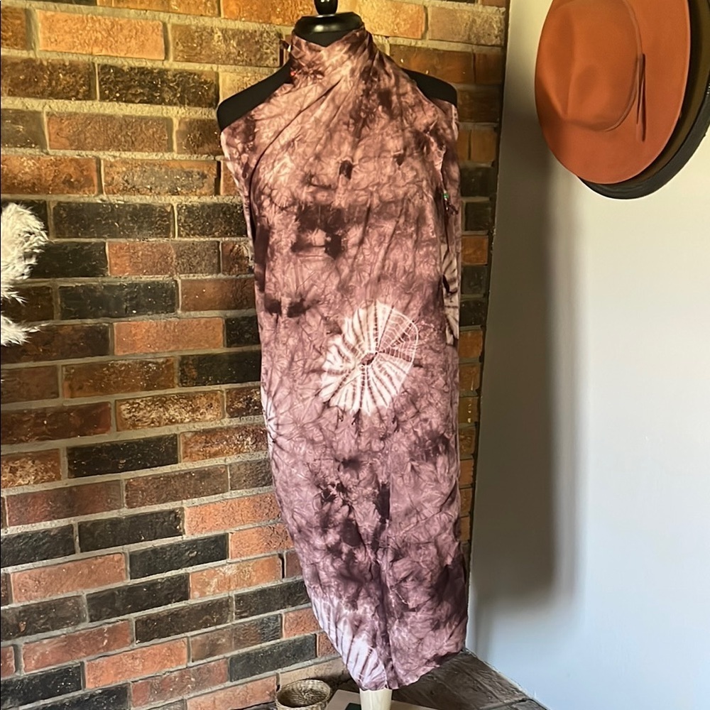 Tie-Dye Brown & White Sarong‎ Tapestry